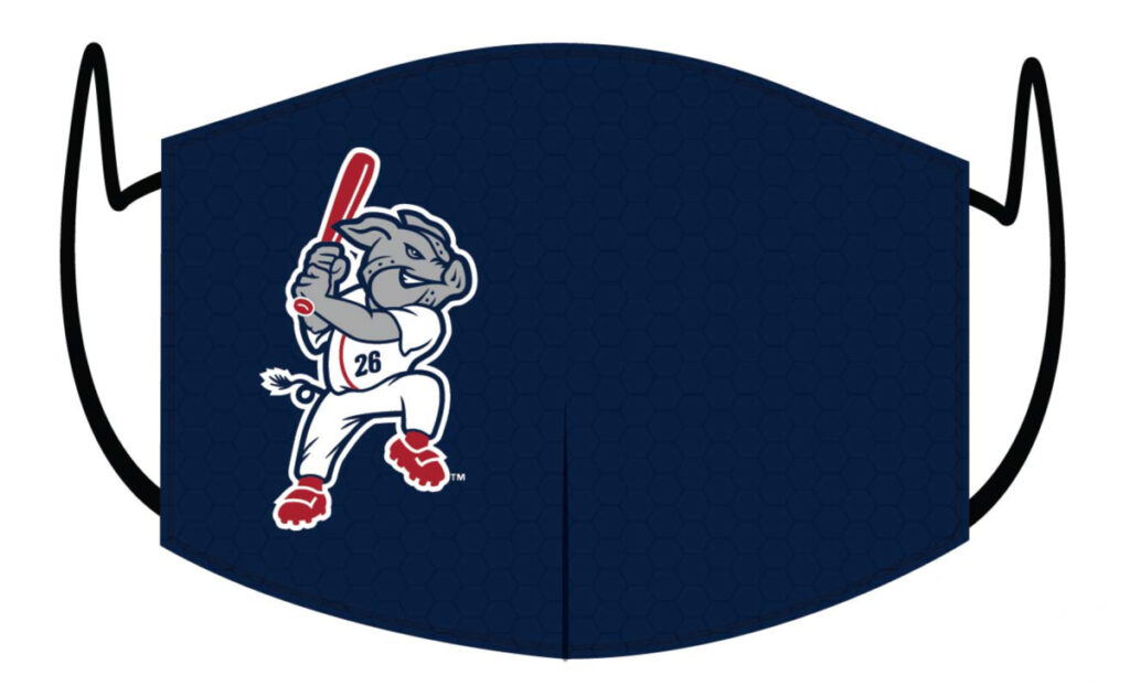 Lehigh Valley IronPigs Alternate Logo - Silver pig in full uniform swinging  a bat